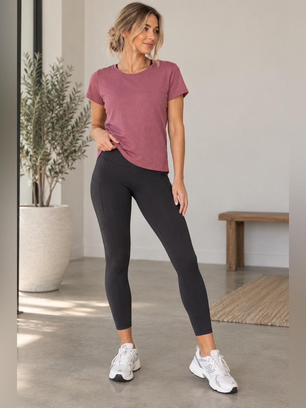Lululemon Twist It Tee So Merlot Shirt